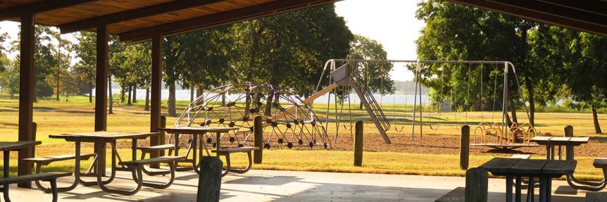 Parks and Recreation pavilions and tables
